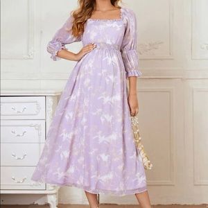 Purple maternity dress